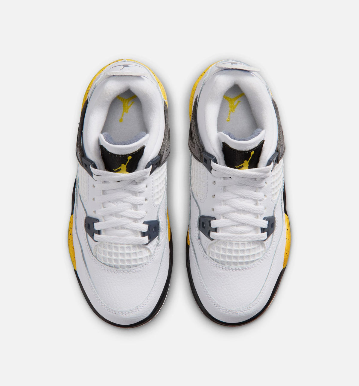 Air Jordan 4 Retro "Rare Air Tour Yellow" Little Kids' Shoe – White/Dark Blue Grey/Black/Tour Yellow