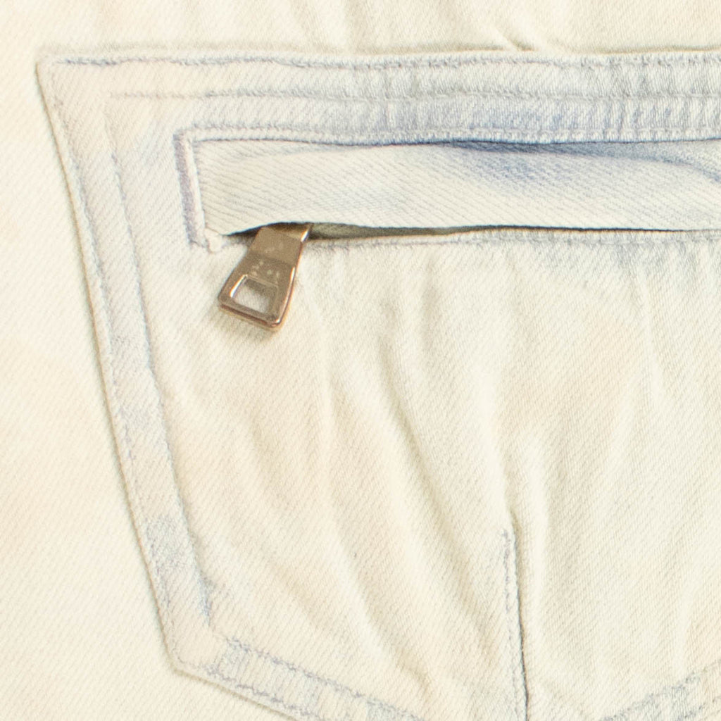Light Blue Bleached Moto Jeans