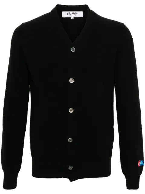 Comme Des Garçons Play x the Artist Invader wool cardigan
