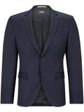 BOSS virgin-wool single-breasted blazer