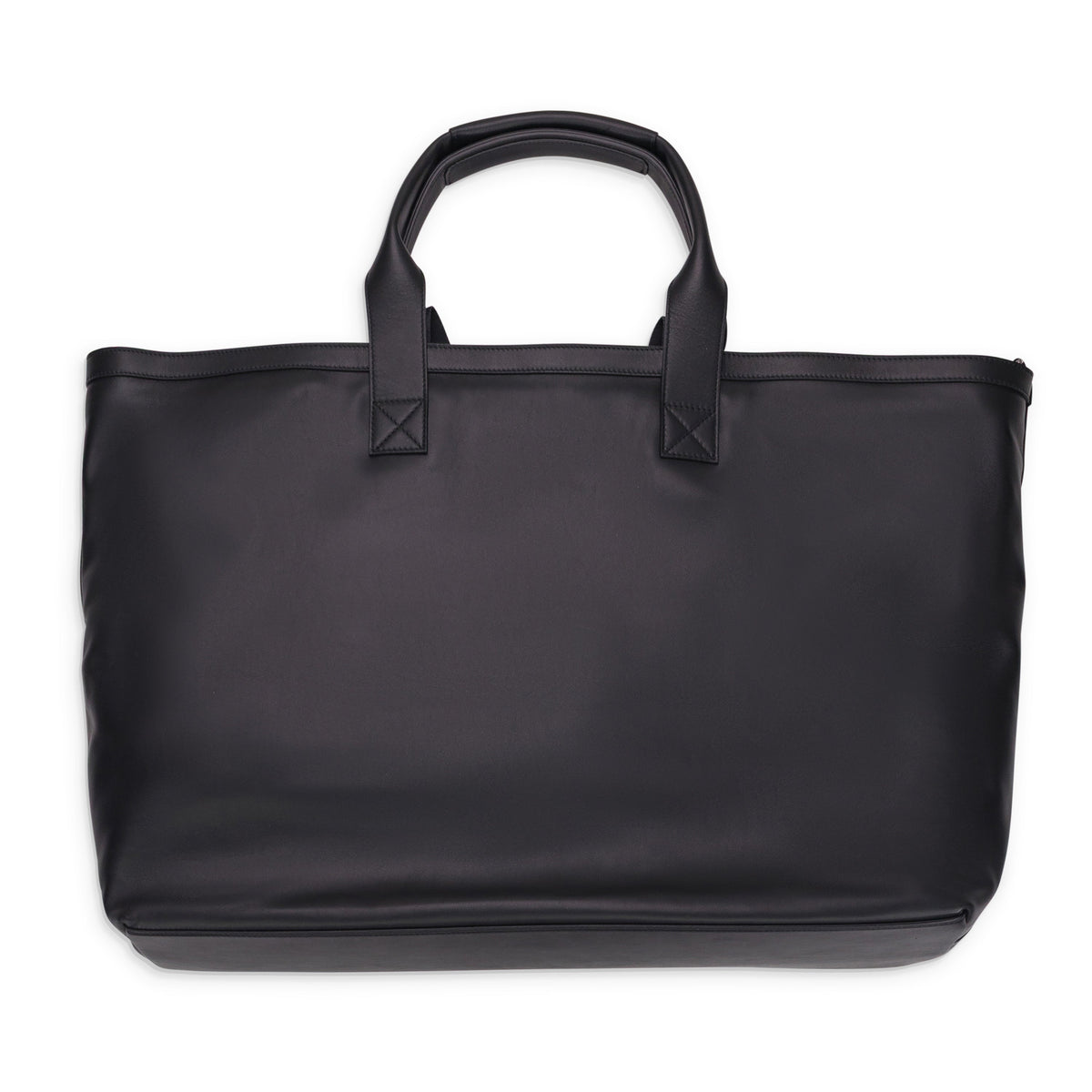 Black Nappa Logo Embroidery Tote Bag