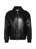 LOEWE studded leather bomber jacket