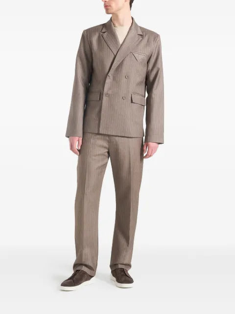 Manière De Voir Didier double-breasted pinstripe suit jacket