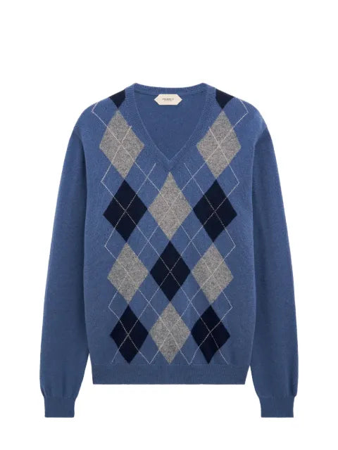 Pringle of Scotland V-neck argyle sweater