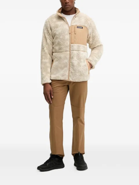 Columbia zip-up chest-pocket knitwear