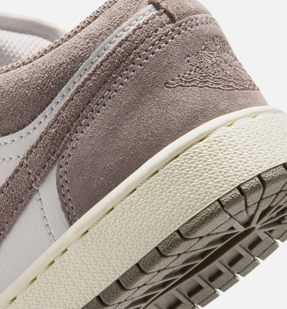Air Jordan 1 Low Grade School Shoes - Olive Grey/Enigma Stone