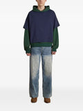 FOUND distressed layered hoodie