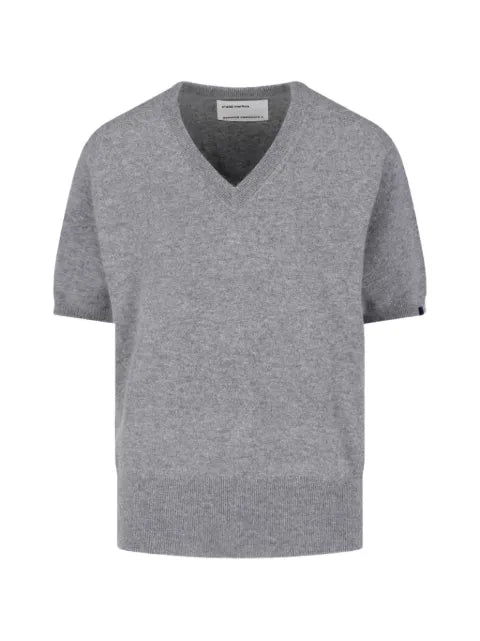 extreme cashmere Nº 490 Martina V-neck short-sleeve sweater