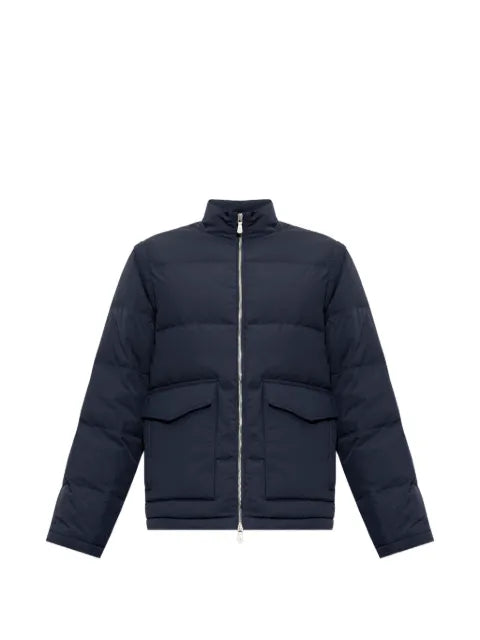 Eleventy quilted stand-up collar jacket