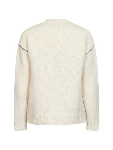 Roberto Collina contrast-stitch crew-neck sweater