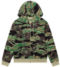 Denim Tears Green Tiger Camo Floral All Over Print Zip Up Hoodie
