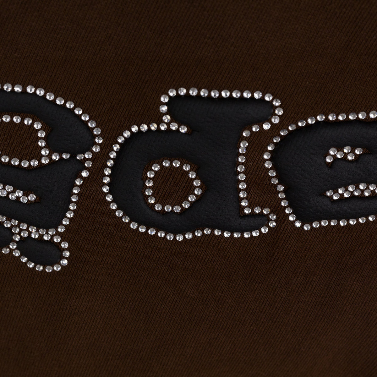 Brown Rhinestone OG Logo Sweatpants