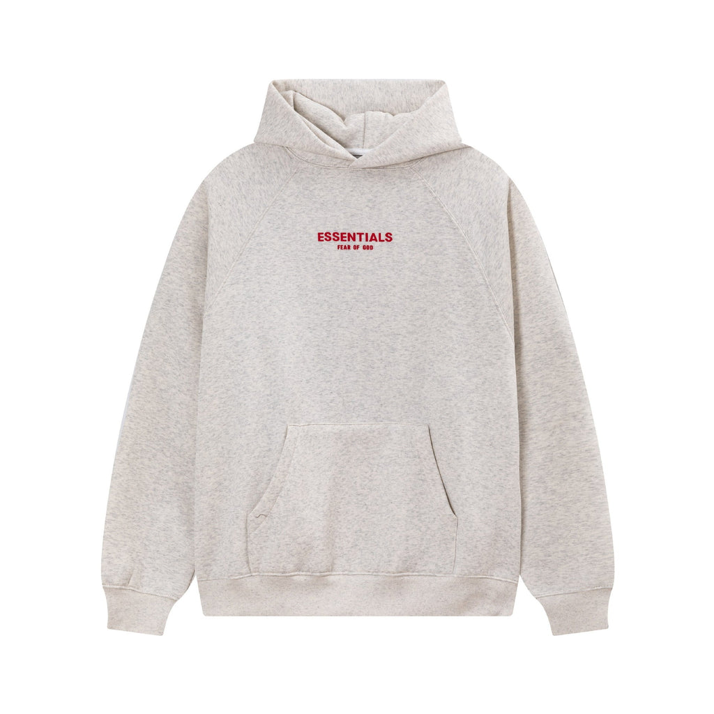 Fear of God Essentials Red Rubber Letter Pullover Hoodie Unisex