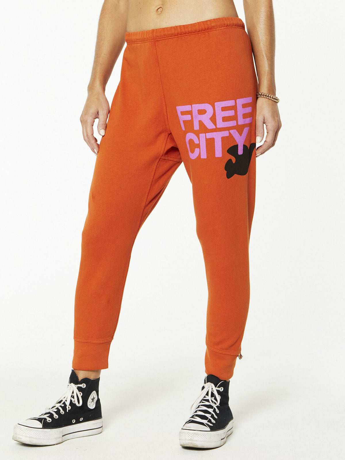 FREECITYLARGE 3/4 SWEATS ORANG