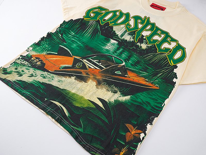 Godspeed Cream Boat Graphic Short-Sleeve T-Shirt