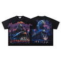 MAJESTIK Washed Black Rhinestone Graphic T-Shirt