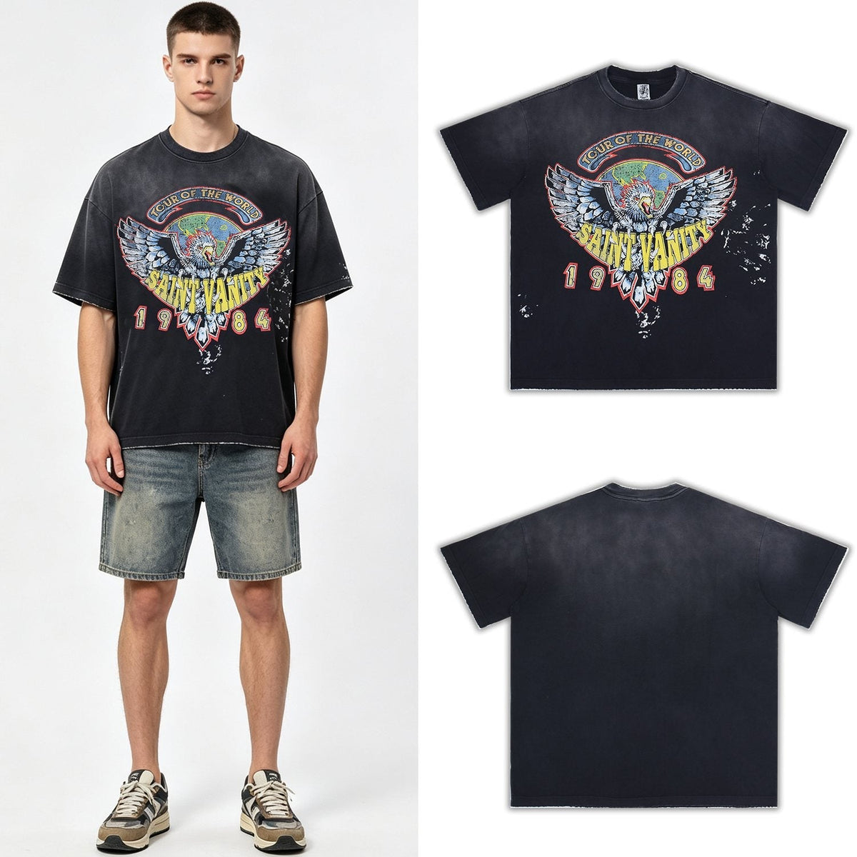 SAINT 1984 Tour Eagle Graphic T-Shirt
