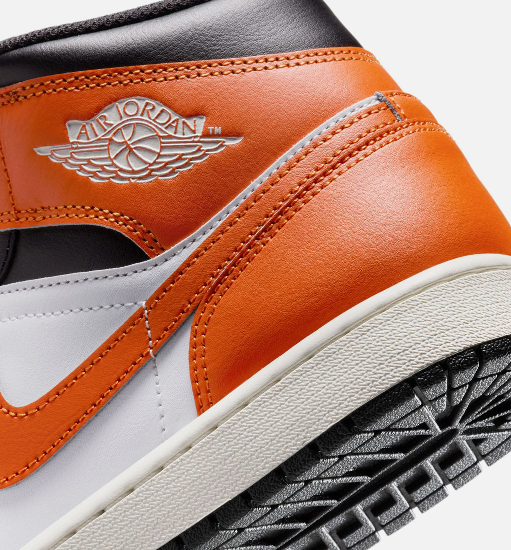 Air Jordan 1 Mid - Men's Lifestyle Sneaker (Starfish/White/Sail/Black)