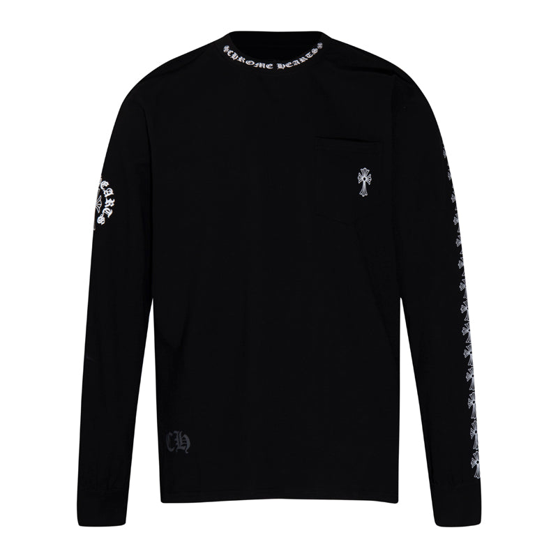 Chrome Hearts Neck Logo Cross Sleeve L/S T-shirt 9010