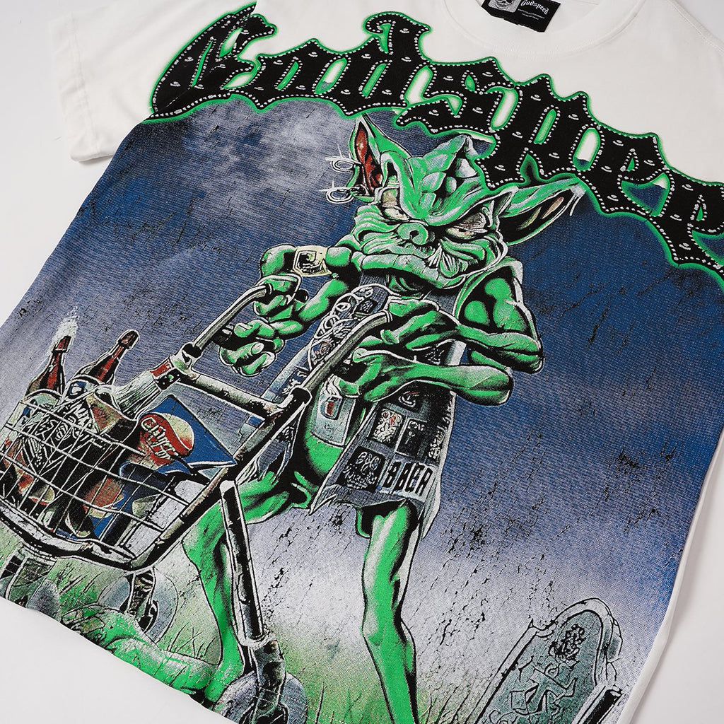 Godspeed Green Cart Character Graphic T-Shirt