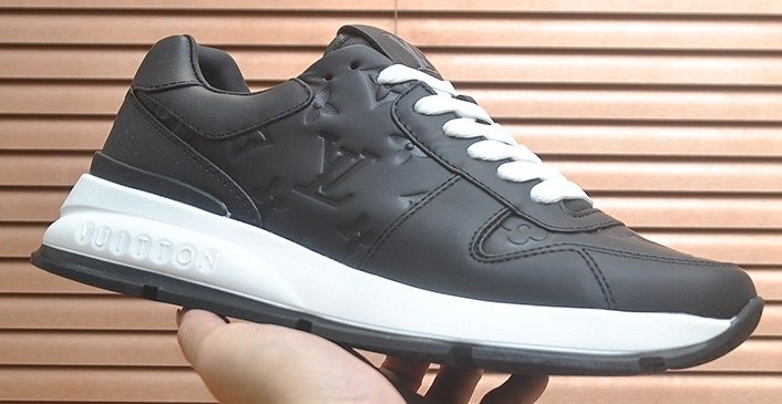 Louis Vuitton Black Embossed Low-Top Sneakers