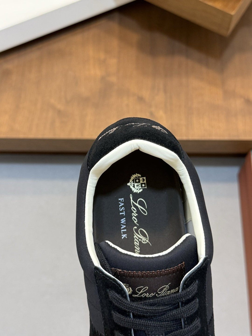 Loro Piana Black Suede Low-Top Sneakers