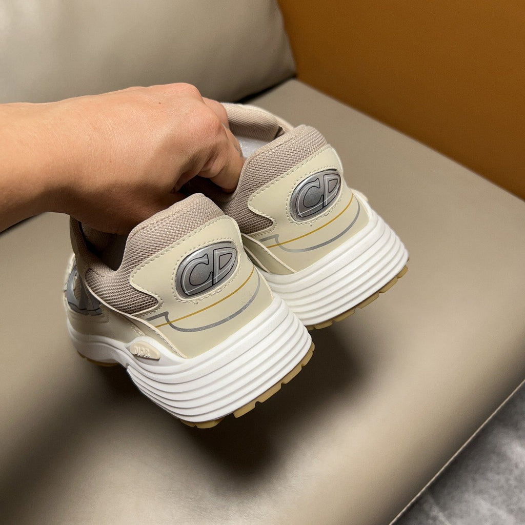 Dior B30 Cream and Gray Sneakers