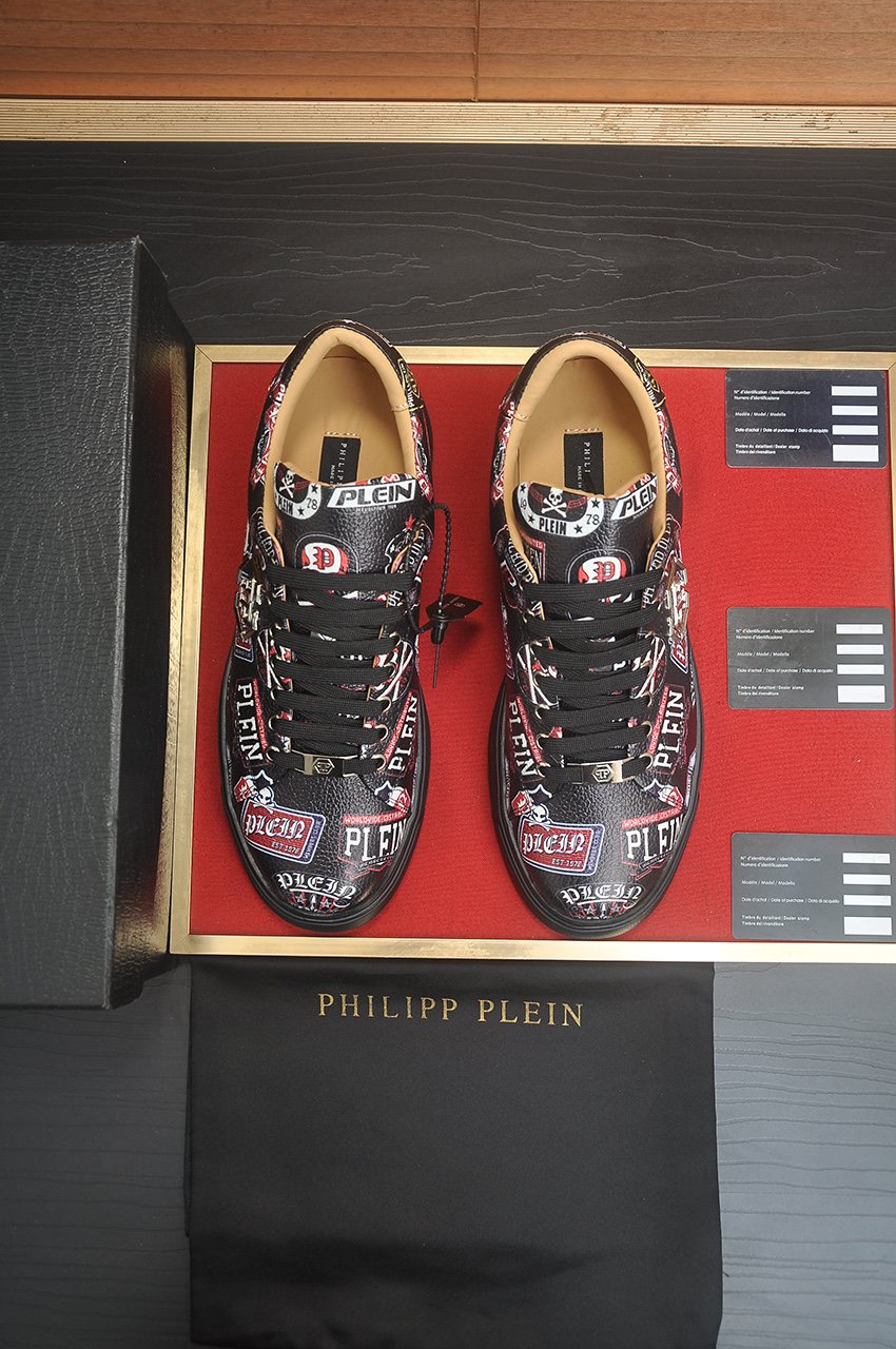 Philipp Plein Graphic Print Low-Top Sneakers - Rubber Sole