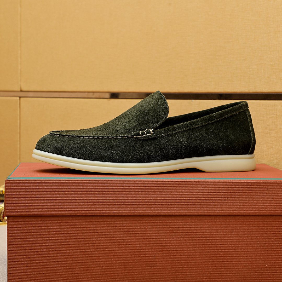 Loro Piana Suede Slip-On Loafers