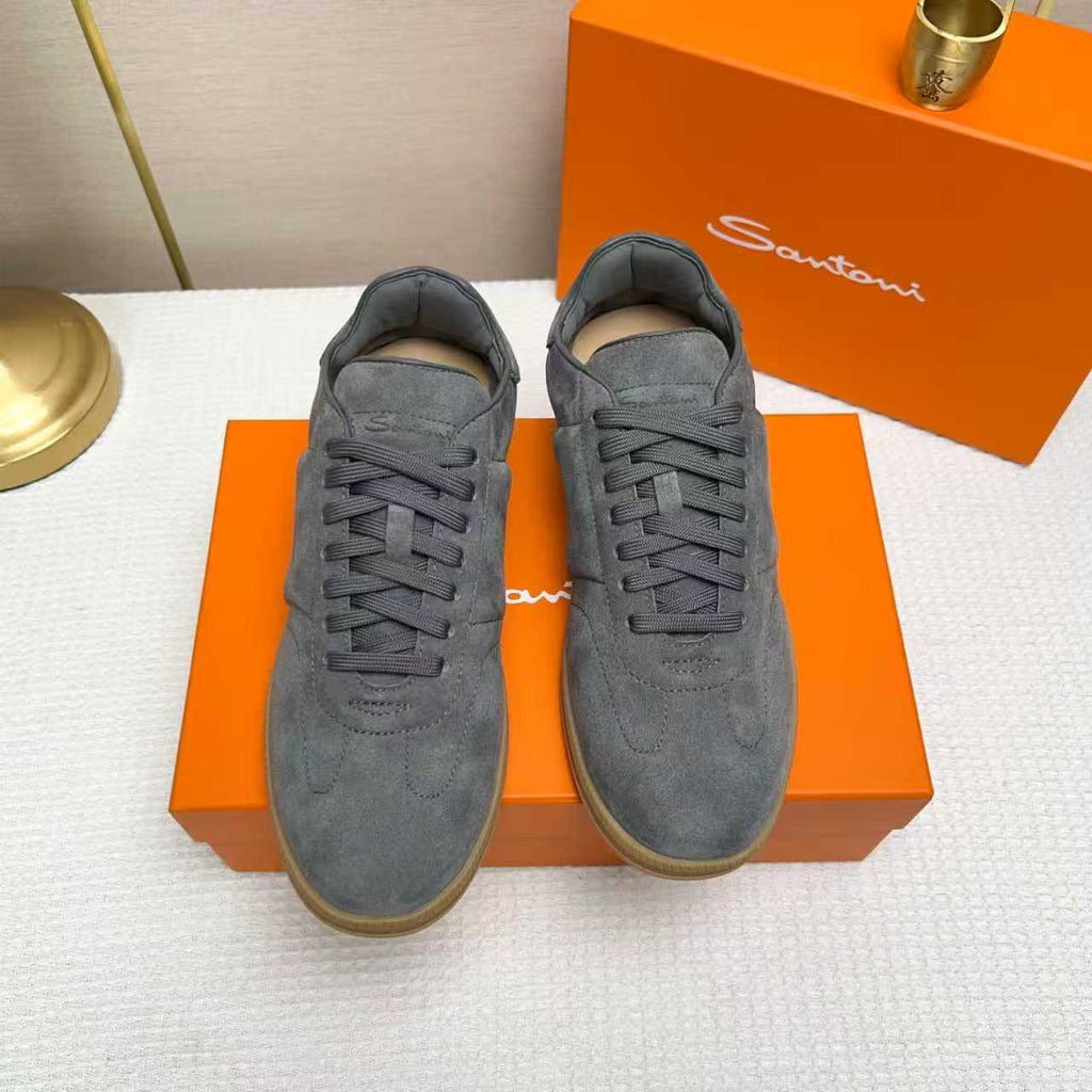 Santoni Black Low-Top Sneakers