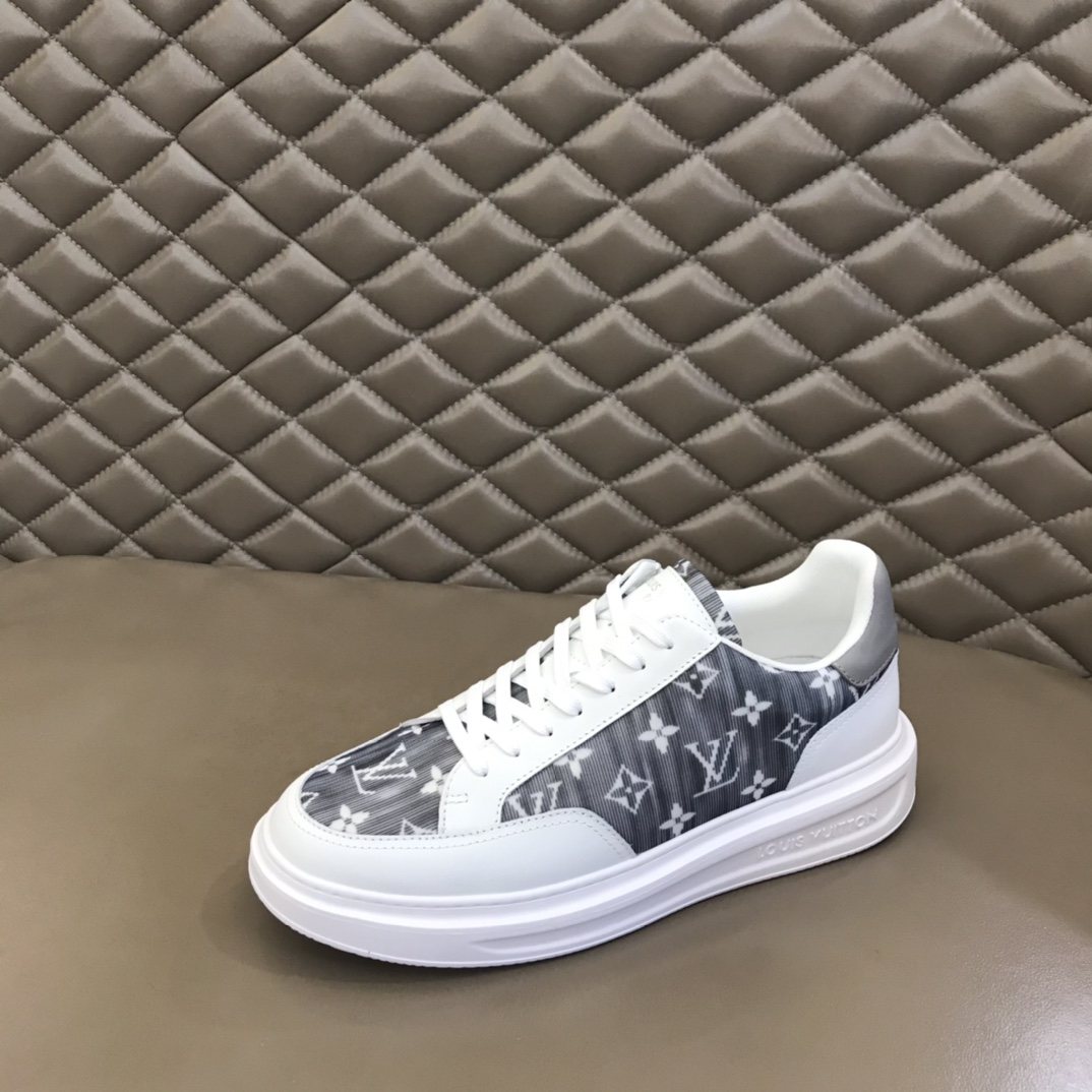 Louis Vuitton Men's Monogram Panel Low-Top Sneakers - Rounded Toe