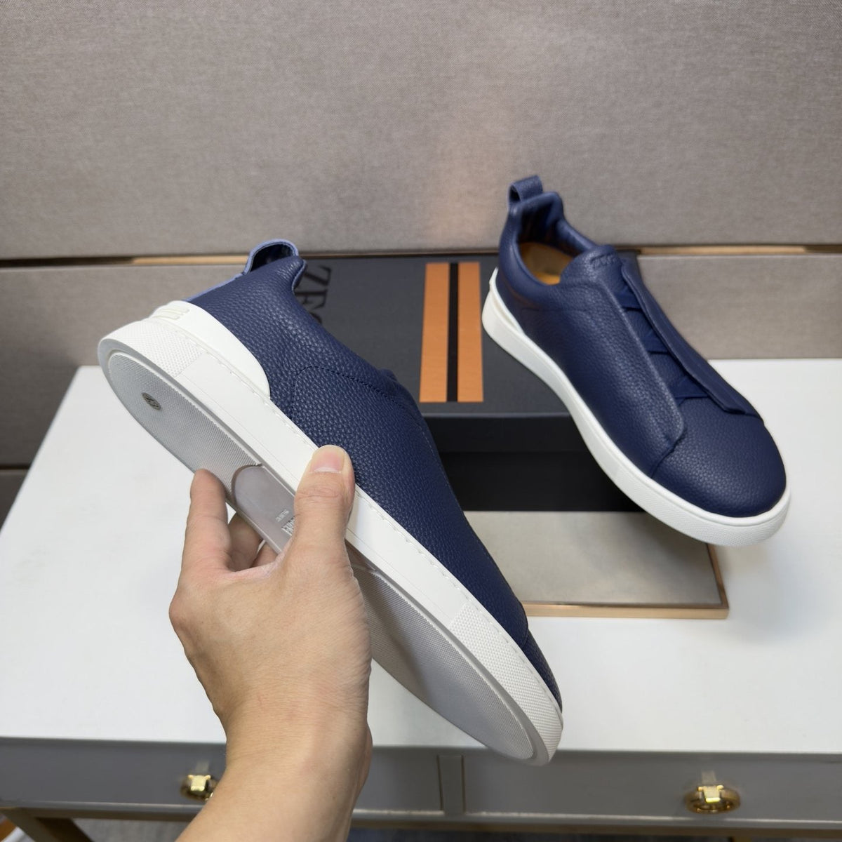 Zegna Men's Slip-On Sneakers