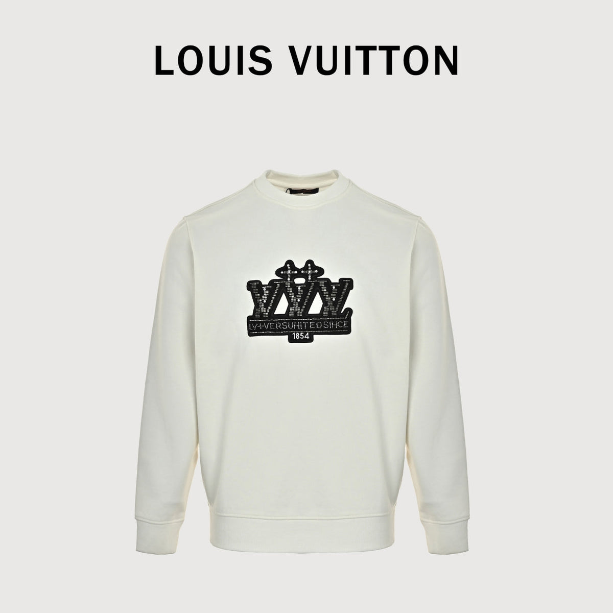 Louis Vuitton LV Beaded Embroidered Sweatshirt - White